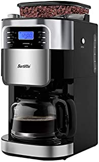 Barsetto Grind and Brew Automatic Coffee Maker with Digital Programmalbe Drip Coffee Machine,10-Cups,Black