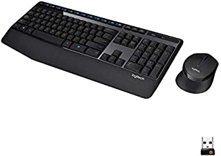 Logitech MK345 Wireless Combo Full-Sized Keyboard with Palm Rest and Comfortable Right-Handed Mouse - Black