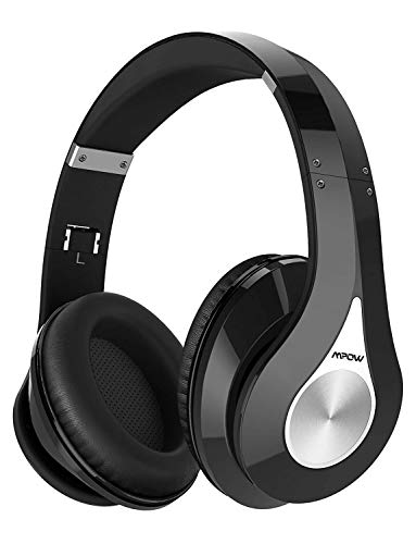 Mpow 059 Bluetooth Headphones Over Ear, Hi-Fi Stereo Wireless Headset, Foldable, Soft Memory-Protein Earmuffs, w/Built-in Mic and Wired Mode for PC/Cell Phones/TV