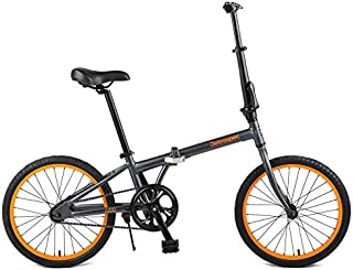 Retrospec Judd Single-Speed Folding Bike with Coaster Brake, Matte Graphite