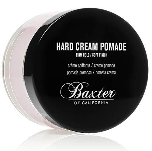 Baxter of California Hard Cream Pomade for Men |Natural Finish | Firm Hold | Hair Pomade | 2 fl. oz.