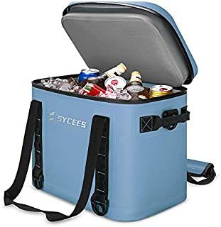 SYCEES Cooler Bag, 30 Cans Portable Leakproof Waterproof Insulated Soft Cooler Backpack for Camping, Fishing, Hiking, Golf, Picnics,Beach (Blue)