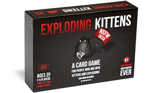 Exploding Kittens Card Game - NSFW (Explicit) Edition - Family-Friendly Party Games - Card Games For Adults, Teens & Kids