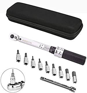 Bike Torque Wrench Set - 1 to 25 Nm  1/4 Inch Driver Pro MTB Bicycle Maintenance Torque Wrench Kit Tool for Road Mountain Bikes Motorcycle Multitool