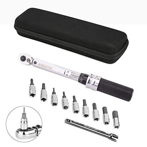 Bike Torque Wrench Set - 1 to 25 Nm  1/4 Inch Driver Pro MTB Bicycle Maintenance Torque Wrench Kit Tool for Road Mountain Bikes Motorcycle Multitool