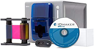 ID Maker Zenius Professional ID Card Printer - Prints Premium Quality Pictures Fast & Easy - Easiest to Use Software  1-Sided Badge Printer Machine