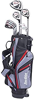 Tour Edge HL-J Junior Complete Golf Set with Bag (Right Hand, Graphite, 1 Putter, 3 Irons, 1 Hybrid, 1 Fairway, 1 Driver 9-12) Red