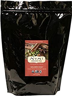 Numi Organic Tea Golden Chai, 16 Ounce Pouch (Pack of 2) Loose Leaf Black Tea (Packaging May Vary)