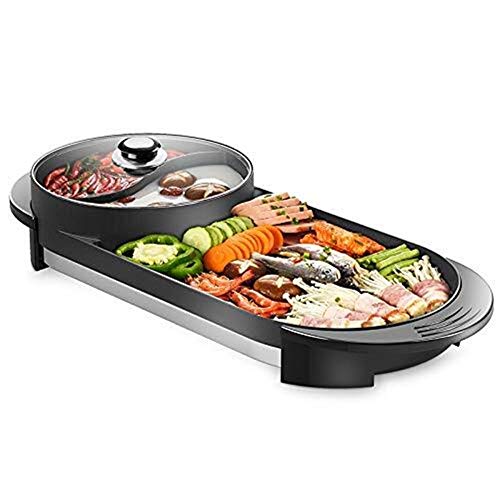 SPLY DTEM Electric Grill BBQ - The Electric Korean Grill and Hot Pot Tabletop Grill and Fondue with Ceramic Coating [Energy Class A]