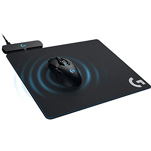 Logitech G Powerplay Wireless Charging System for G502 Lightspeed, G703, G903 Lightspeed and PRO Wireless Gaming Mice, Cloth or Hard Gaming Mouse Pad - Black