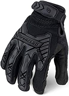 IRONCLAD Command Tactical Impact, Touch Screen Gloves Conductive Palm and Fingers, Impact Protection, Durable, Performance Fit, Machine Washable, Sized S, M, L, XL, XXL (1 Pair) (Large, Black)