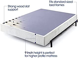 Zinus Walter 9 Inch High Profile Metal Smart Box Spring / Mattress Foundation / Wood Slat Support / Easy Assembly, King