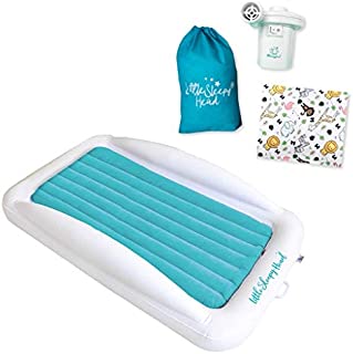 Little Sleepy Head Toddler Inflatable Bed, Perfect Kids Air Mattress, Toddler Cot for School, Kids Camping or Floor Bed with Bed Rails