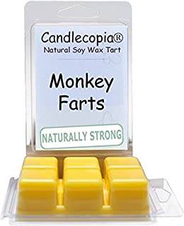 Candlecopia Monkey Farts Strongly Scented Hand Poured Vegan Wax Melts, 12 Scented Wax Cubes, 6.4 Ounces in 2 x 6-Packs