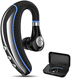 Bluetooth Headset, FimiTech Wireless Earpiece V5.0 Ultralight Hands Free Business Earphone with Mic for Business/Office/Driving