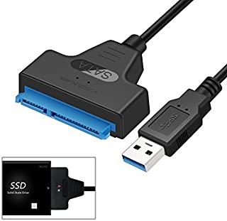 Neeyer SATA to USB Cable , USB 3.0 SATAIII Hard Drive Adapter Cable for 2.5 Inch SSD & HDD Support UASP, 20cm