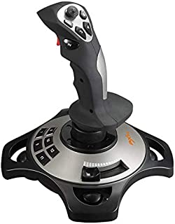 PXN-2113 USB Flight Stick PC Joystick Controller Simulator Gamepad Wired Gaming Control for Flight Stick Simulation Games, Advanced Throttle 4 Axis 8 Way HAT Switch, for Windows XP/VISTA/7/8/10