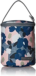 JJ Cole - Bottle Cooler, Insulated Interior for 2 Large Bottles or Sippy Cups, Included Freezer Pack, Exterior Pocket, and Easy Attach Handle, Heather Floral