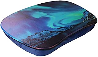 QIELIZI Lap Laptop Desk - Portable Lap Desk with Pillow Cushion, Fits up to 15.6 inch Laptop for Home Office Students Use as Computer Laptop Stand, Book Tablet(1-Northern Light)