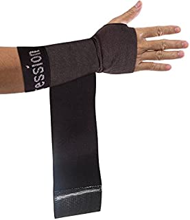 Copper Compression Recovery Wrist Sleeve with Adjustable Wrap for Extra Support. Guaranteed Highest Copper Wrist, Arm, Hand Brace. Carpal Tunnel, RSI, Sprains, Workout (1 Sleeve - Fits Either Hand)