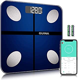 Body Fat Scale Bluetooth Digital, Bathroom Scale with BMI, Weight Scale with Body Fat Scale with 4 Hight Precision Sensors, 8MM Shatter-Resistant Tempered Glass and APP (Blue2)