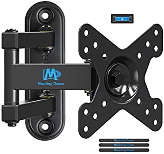 Mounting Dream Full Motion Monitor Wall Mount TV Bracket for 10-26 Inch LED, LCD Flat Screen TV and Monitor, TV Mount with Swivel Articulating Arm, Monitor Mount Up to VESA 100x100mm and 33LBS MD2463