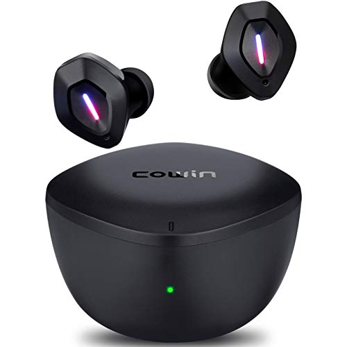 COWIN Apex Active Noise Cancelling Earbuds Bluetooth Headphones True Wireless Earbuds with Mic Bluetooth Earbuds 5.0 Clear Call Immersive Sound Deep Bass IPX7 20H for Sports/Travel/Work, Black