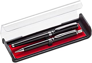 Pentel Libretto Roller Gel Pen and Pencil Set with Gift Box, Pen 0.7mm and Pencil 0.5mm, Black Barrels (K6A8A-A)