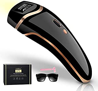 Fasbruy IPL Hair Removal Permanent Painless Laser Hair Remover Device for Women and Man Upgrade to 999,999 Flashes for Facial Legs, Arms, Armpits, Body, At-Home Use (Black)