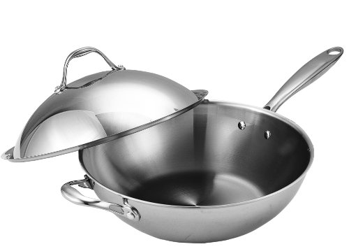 Cooks Standard NC-00233 Stainless Steel Stir Fry Pan