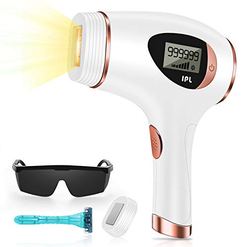 Hair Removal IPL Whole Body & Facial Painless Hair Removal System 999,999 Flashes Permanent Hair Remover Device Professional Hair Treatment Home Use for Women and Men (Large)