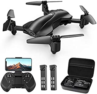 Holy Stone HS165 GPS FPV Drones with 2K HD Camera for Adults, Foldable Drone for Beginners with Auto Return Home, Follow Me, Circle Fly, Tap Fly, Includes 2 Batteries and Carrying Case