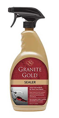 Granite Gold Sealer Spray - Water-Based Stone Sealing To Preserve And Protect Countertops - 24 Ounces