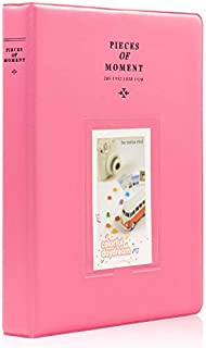 Ablus 128 Pockets Mini Photo Album for Fujifilm Instax Mini 7s 8 8+ 9 25 26 50s 70 90 Instant Camera & Name Card (Flamingo Pink)