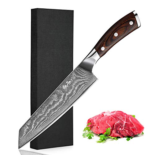 Latim's Professional Chef Knife 8 inchDamascus Kitchen Knives Made of Japanese VG-10 Stainless Steel with Unique PatternUltra Sharp Blade and Ergonomic Handle