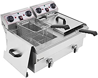 Heavy Duty Electric Stainless Steel Deep Fryer, With Basket (24.9QT/ 23.6L Oil Capacity)