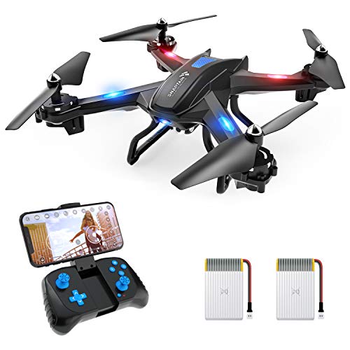 SNAPTAIN S5C WiFi FPV Drone with 720P HD Camera, Voice Control, Gesture Control RC Quadcopter for Beginners with Altitude Hold, Gravity Sensor, RTF One Key Take Off/Landing, Compatible w/VR Headset