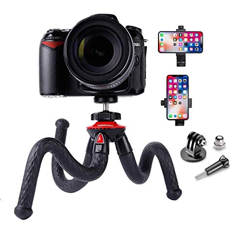 Flexible Camera Tripod Vlogging Bendable Travel Octopus Gorilla Portable Mini Tripods for DSLR Camera GoPro Smartphone Cell Phone Actioncam Webcam Camcorder Canon GX7 Nikon Sony Phone Xs Samsung Stand