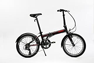 EuroMini Via 20 Folding Bike-Lightweight Aluminum Frame Genuine Shimano 7-Speed 26lb