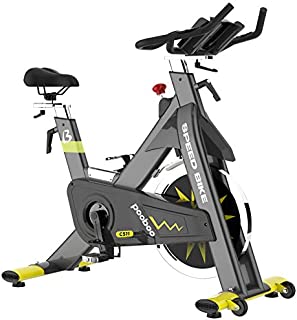 pooboo Indoor Exercise Bike Commercial Stationary Bike Belt Drive Indoor Cycling Bike with 42 LB Flywheel,LCD Monitor (S1)