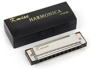 Harmonica French Harp Mouth Organ Phosphor Bronze C Key (10 Tone, Black Inner Case)