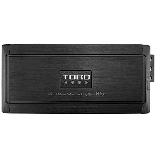 TORO TECH  MR2, 1000 Watts MAX  500 Watts x 1 RMS 1 Stable Micro Sized Monoblock Car Amplifier Sound Quality Class D Design, Built-in Auto Sensing Turn On, Car Amplifier