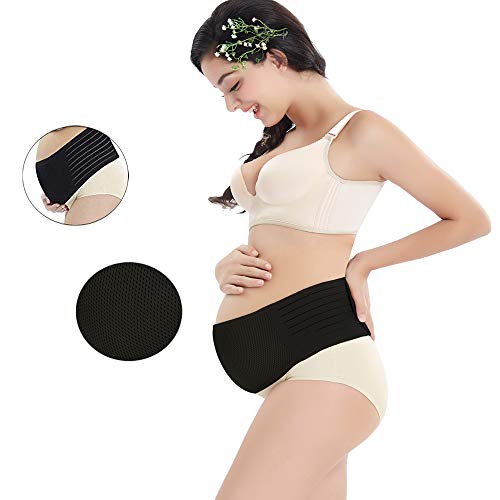 Maternity Belt Pregnancy Support Elastic Belly Band Abdominal Binder Black