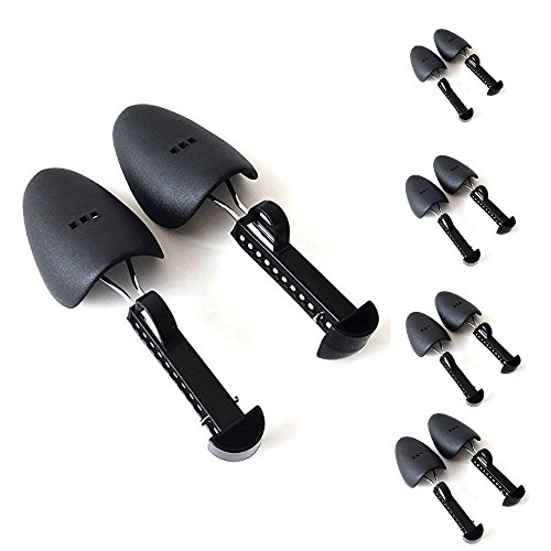 B&E LIFE Practical Plastic Adjustable Length Men Tree Shoe Stretcher Boot Holder (5 Pairs Black)