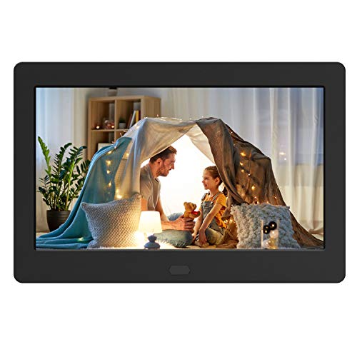 Digital Photo Frame with IPS Screen - Digital Picture Frame with 1080P Video, Music, Photo, Auto Rotate, Slide Show, Remote Control, Calendar, Time,1280x800 16:9 (7 Inch Black)