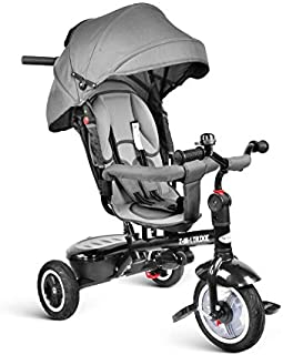 besrey Kid Trike 7 in 1 Baby Tricycle Stroller Toddler Bike with Push Handle, Rear Facing Seat, Rubber Wheel, Boy Girl Toy, 9 Months - 6 Years