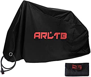 Arltb 2 in 1 Bike Cover with Lock Hole & Bike Lock Included - Waterproof Bicycle Cover Outdoor Windproof UV Snow Rustproof Covers for Bicycle Motorcycle Electric Bike Scooter Cruiserbike