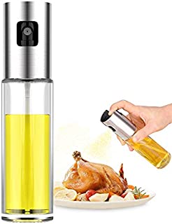 Oil Sprayer Dispenser,Olive Oil Sprayer, Spray Bottle for Oil Versatile Glass Spray Olive Oil Bottle for Cooking,Vinegar Bottle Glass,for Cooking,Baking,Roasting,Grilling