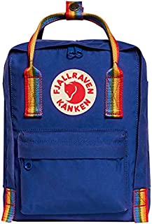 Fjallraven - Kanken Mini Classic Backpack for Everyday, Deep Blue/Rainbow Pattern