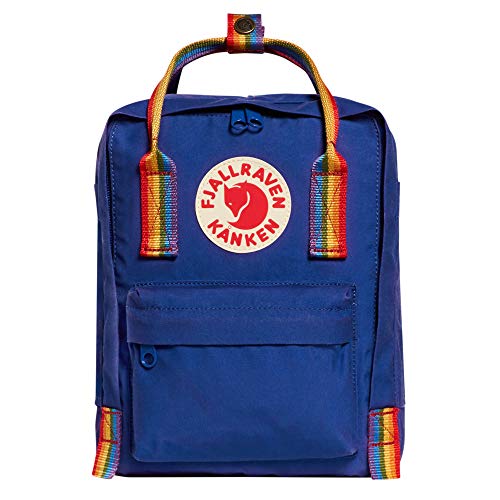 Fjallraven - Kanken Mini Classic Backpack for Everyday, Deep Blue/Rainbow Pattern